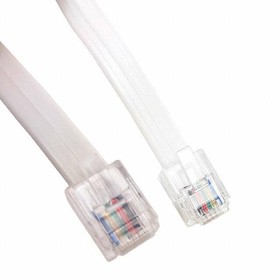 520-26-6600-WH-0014F, Cable Assembly Modular 4.26m 26AWG Modular Plug to Modular Plug 6 to 6 POS PL-PL Crimp-Crimp Carton