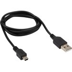 18-4402, Кабель USB-A - mini USB, 1А, 1м, ПВХ, черный
