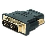 Переходник Cablexpert HDMI-DVI 19F/19M золотые разъемы, пакет, черный (A-HDMI-DVI-2)