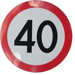05810, Наклейка-знак виниловая "Ограничение скорости 40км/ч" круг ...