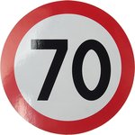 05026, Наклейка-знак виниловая "Ограничение скорости 70км/ч" круг ...