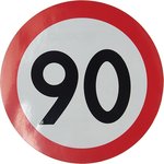 05028, Наклейка-знак виниловая "Ограничение скорости 90км/ч" круг ...