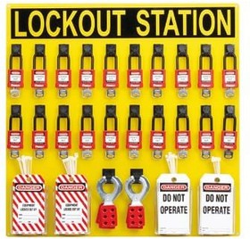 PSL-20SWCA, PPE Safety Equipment / Lockout Tagout Lockout Station With Components, 20 Pers