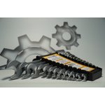 MS511120, Набор ключей рожковых 12 шт (6-14, 17, 19, 22 мм) CrV MS511120 КСМ, , шт