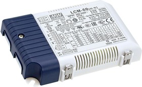Фото 1/4 LCM-60, AC/DC LED, 2…90В,0.5...1.4А,60Вт, блок питания для светодиодного освещения