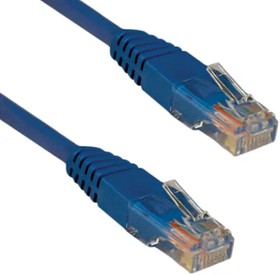 Фото 1/2 N002-002-BL, Ethernet Cables / Networking Cables 2'Cat5e/Cat5 350MHz RJ45 M/M Blue 2'