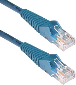 Фото 1/2 N001-002-BL, Ethernet Cables / Networking Cables 2' Cat5e/Cat5 350MHz RJ45 M/M Blue 2'