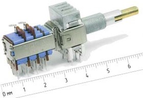 Резистор переменный поворотный 80 Ом x2+50 кОм +50 кОм x2, линейная B+W+A; №4610 РПвр 80 x2+50k+50kx2\B/W/A\ \ВП-2d5x34+d7x24\\