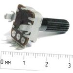 Резистор переменный поворотный 200 кОм, линейная В, длина 13мм, вал 6x25, F-124 ...