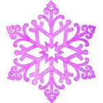 502-377, Елочная фигура Снежинка Снегурочка, 82 см, цвет фиолетовый