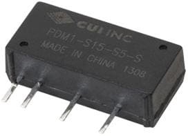 Фото 1/2 PDM1-S5-D9-S, Isolated DC/DC Converters - Through Hole 1W 4.5-5.5Vin +/-9V +/-56A unreg Iso SIP
