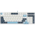 Клавиатура A4TECH Fstyler FS300, USB, белый + синий [fs300 panda snowboarding]