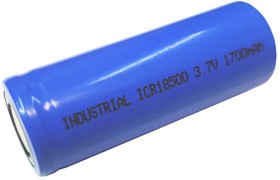 INDUSTRIAL ICR18500 1700mAh, Аккумулятор Li-ion, 1700mAh, 3.7V, без защиты