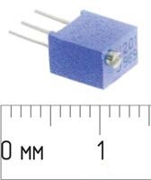 Фото 1/2 Резистор подстроечный 680 кОм, 12оборотов, на плату, 3266Y-684; №7273 РПодстр 680к\ 0,25\ 7x5x7\3266Y\12об