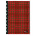 7-96-002, General notebook A4 96L cell,spir,region of maps. A4 GR. TARTAN 3 TYPES
