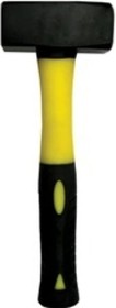 Фото 1/3 Кованая кувалда с фибергласовой обрезиненной ручкой 1,5кг Профи 85172 тов-085229