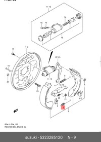 5323285120, ПРУЖИНА ТОРМОЗНЫХ КОЛОДОК