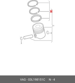 03L198151C, Кольцо поршневое