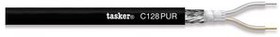 C128 PUR, Microphone Cable 2x 0.35mm² Shielded Black 100m