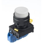 YW1B-M2E10W, Pushbutton Switch Momentary Function 1NO Panel Mount Black / White