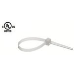 RND 475-00656, Cable Tie 100 x 2.5mm, Polyamide 6.6 W, 78.45N, Natural