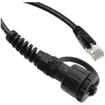 67PAB-020-K, Industrial Ethernet Cable, PUR, CAT5e, RJ45 Plug / RJ45 Plug, 2m