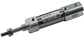 NCJ2B16-100, Pneumatic Piston Rod Cylinder - 16mm Bore, 25.4mm Stroke, NCJ2B16 Series, Double Acting
