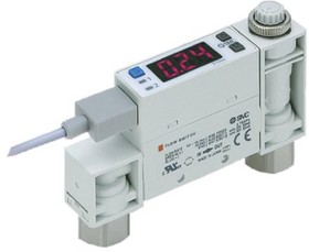 PFM710S-C4-A-W, PFM Series Integrated Display Flow Switch for Dry Air, Gas, 0.2 L/min Min, 10 L/min Max