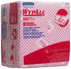 Фото 1/3 Материал протирочный нетканый WypAll X80 Plus красный 30л/уп 19127 (KFC)