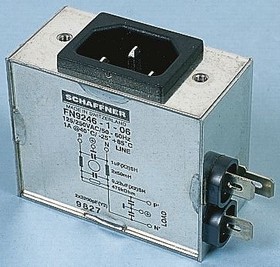 Фото 1/2 FN9246-20-06, Filtered IEC Power Entry Module, IEC C14, General Purpose, 20 А, 250 В AC