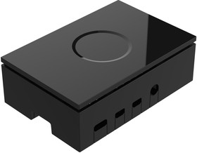 ASM-1900136-21, Raspberry Pi Accessory, Raspberry Pi 4 Model B Case, Plastic, Black