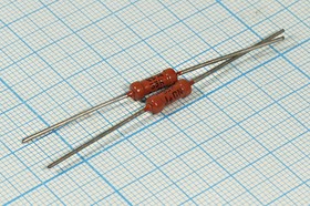 Резистор постоянный маломощный 33 Ом, мощность 0,500, размер AXI 4,5x10,0, точность 5, серия MF, выводы 2L, тип С2-33Н
