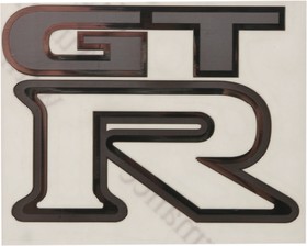 PKTA 018, Наклейка металлическая "GTR" 52х70мм MASHINOKOM