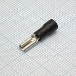 FDD2-110(8) Black, наконечник кабельный ножевой (гнездо) с изоляцией 0.8х2.8мм ...