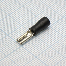 Фото 1/2 FDD2-110(8) Black, наконечник кабельный ножевой (гнездо) с изоляцией 0.8х2.8мм, сеч. пров. 1.5-2.5мм2