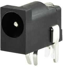 PJ-013D, DC Power Connectors power jack, 1.3 x 4.2 mm, horizontal, through hole, 1 switch