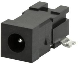 PJ-031H-SMT-TR, DC Power Connectors power jack, 0.65 x 2.8 mm, horizontal, SMT, high current, 1 switch, T&R package