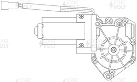 VWR0304, Моторедуктор стеклопод. для а/м Лада 2109/2110-2112/2113-2115 (правый) (тип КЗАЭ) (VWR 0304)