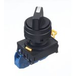 YW1S-33E20, Selector Switch, Poles %3D 2, Positions %3D 3, 45°, Panel Mount