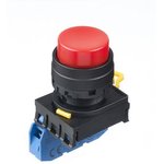 YW1B-M2E10R, Pushbutton Switch Momentary Function 1NO Panel Mount Black / Red