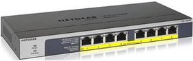 GS108PP-100EUS, PoE Switch, Unmanaged, 1Gbps, 126W, RJ45 Ports 8, PoE Ports 8
