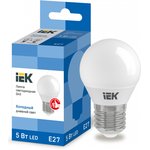 LLE-G45-5-230-65-E27, Лампа LED G45 шар 5Вт 230В 6500К E27 IEK