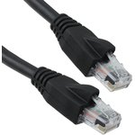 E601001 010S1, Ethernet Cables / Networking Cables CORDSET IP20 C6 UTP SO 1M BK