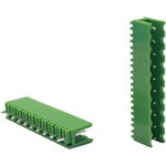 Разъём на печатную плату KLR2GV-5.0-10P 10P/10A/320V/ RM5.0mm/Зелёный (НУ=50шт)