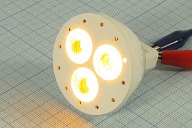 Фото 1/5 Лампа светодиодная 12В, GU 5,3, 3Вт, желтый, MR16A-Y3WB0A