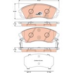 GDB3448, Колодки тормозные дисковые передн KIA: CARNIVAL III 2.7 V6/2.9 CRDi/2.9 ...