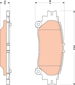 Фото 1/4 GDB3497, К-кт колодок для диск.торм. LEXUS RX III 08 -,