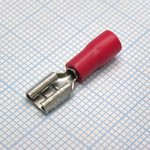 FDD1.25-187(8) Red, наконечник кабельный ножевой (гнездо) с изоляцией ...