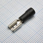 FDD1.25-187(8) Black, наконечник кабельный ножевой (гнездо) с изоляцией ...