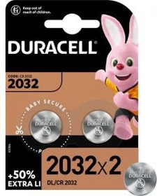 (CR2032) батарейки литиевые Duracell, 2032 3V 2шт | купить в розницу и оптом
